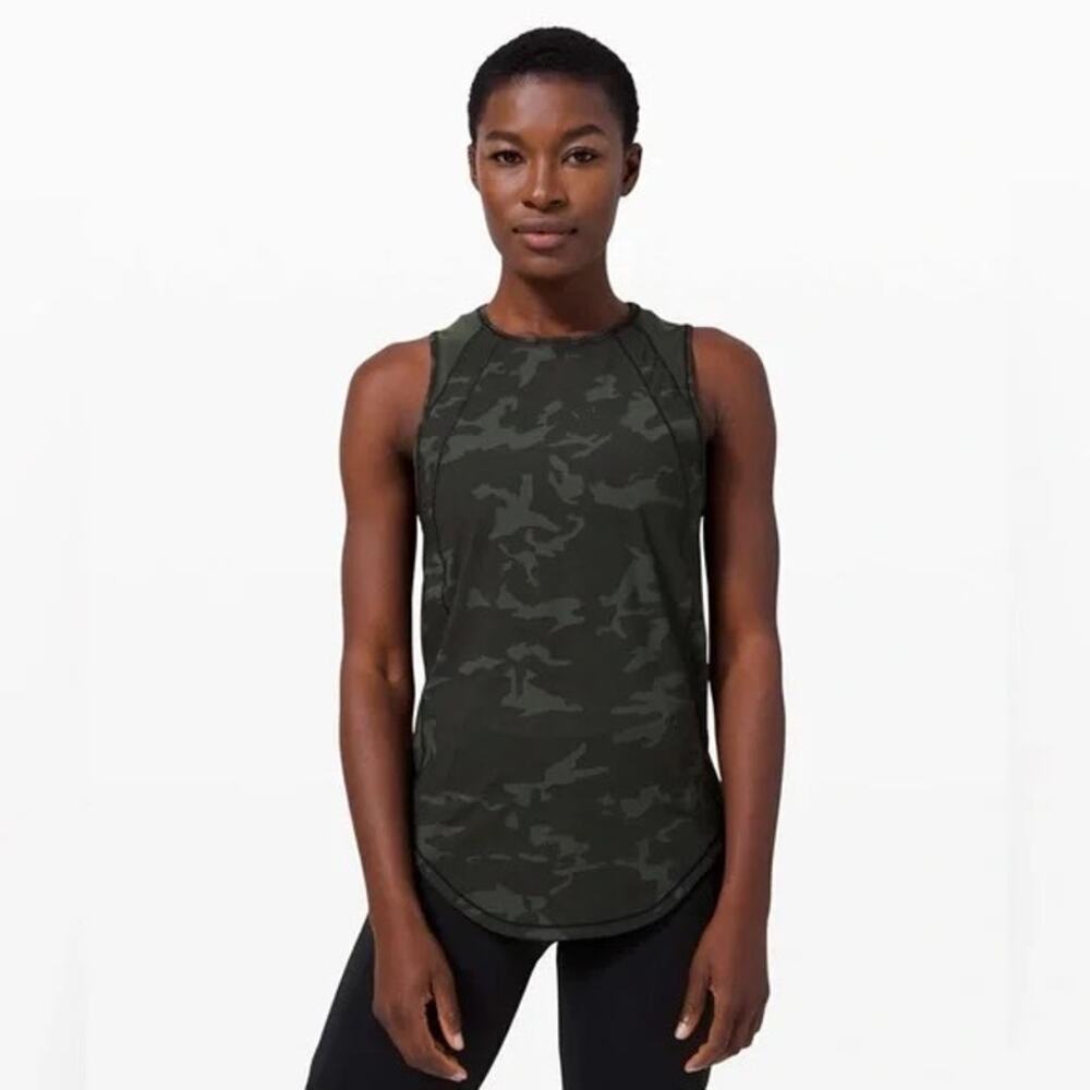 Lululemon Sculpt Tank Incognito Camo Multi Gator Green - Picture 6 of 7